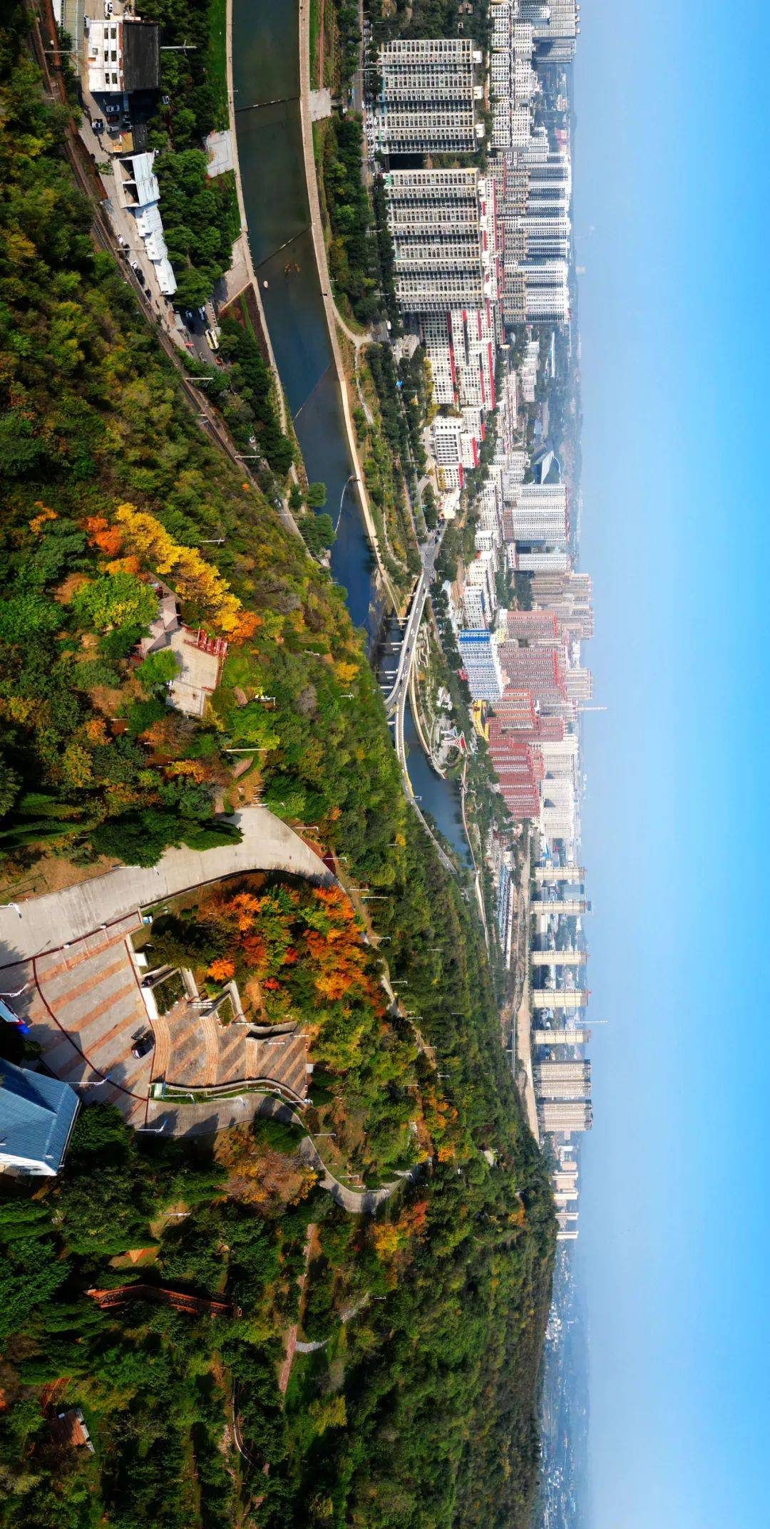 阳泉暖阳映照下的城市风光